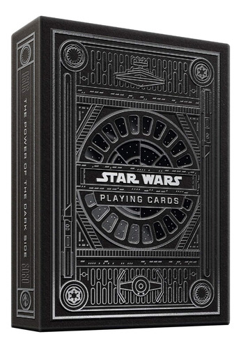 Theory11 Baraja Póker Star Wars Cartas Edición De Lujo Color Del Reverso Negro Idioma Inglés Personaje Dark Side Silver Negro Blanco