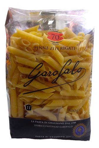 Fideos Penne Ziti Rigate N°70 Garofalo X 500g Italianos