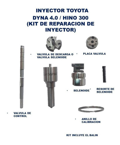 Inyector Toyota Dyna 4.0  Electrónico Common Rail Piezas