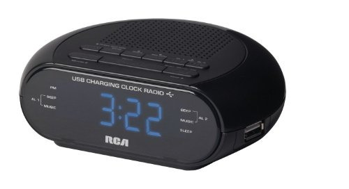 Rca Dual Wake Clock Radio With Usb Charging Home Audio Amp