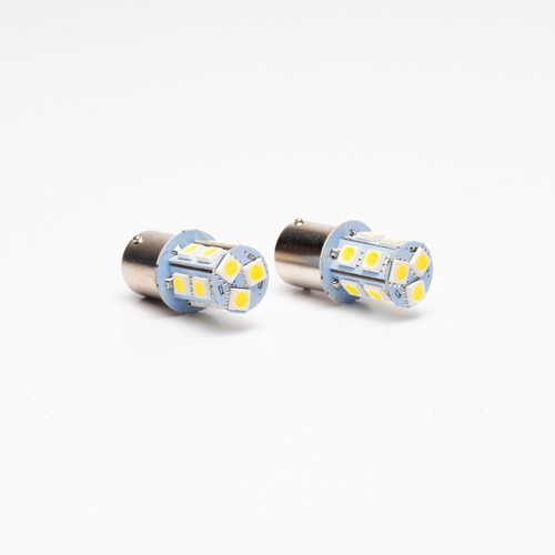 Imagen 4 de 10 de Led 1 Polo Lampara 13 Led Giro Posicion Blanco Pack X10