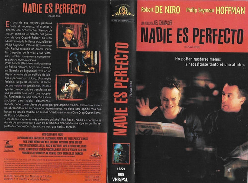 Nadie Es Perfecto Vhs Robert De Niro Philip Seymour Hoffman