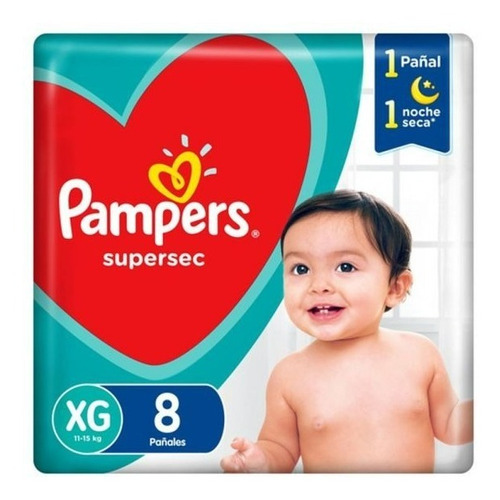 Pañales Descartables Pampers Supersec Talle Xg X 8 Uds