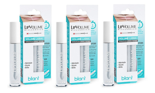 Blant Lip Volume Hialurônico Incolor Kit 3un De 4ml