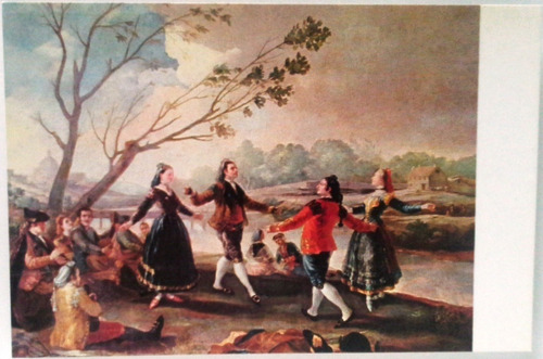 Postal Años 60 Color Goya - El Baile (cartón Para Tapiz)