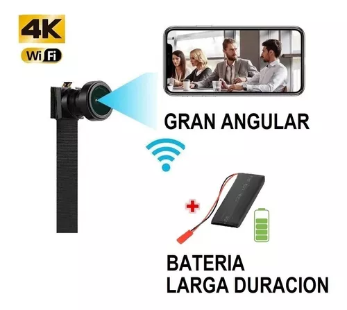 Mini Camara Espia Hd 4k Wifi Angular Flex Recargable | Envío gratis