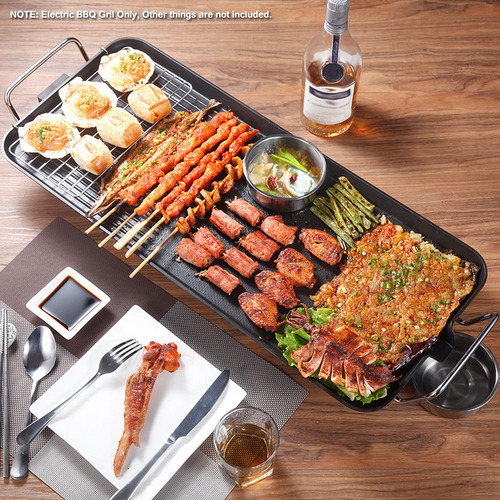 Portátil Eléctrico Bbq Parrilla Antiadherente Sin Humo Jardí