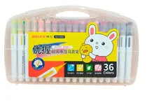 Comprar Plumones Punta Pincel 36 Colores Marcadores Punta Pincel