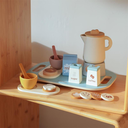 Juego De Fiesta De Té De Madera Para Niñas Pequeñas,