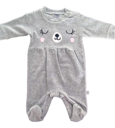 Enterito Bebe Invierno Osito Plush Nena Ajuar  Manga Larga