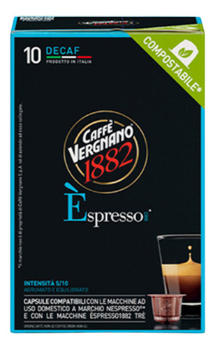 Cápsulas De Café Vergnano Descafeinado 10u Nespresso Ub