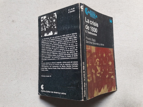 La Crisis De 1930 2 - Pinedo Bagu Sanchez Sorondo Y Otros