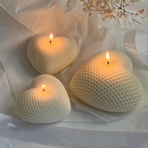 Molde De Silicona Para Velas, Molde De Vela De Corazon