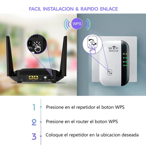 Repetidor Wifi Amplificador De Señal Internet Inalambrico