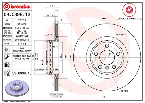 Disco Brembo Bmw 1 125 I 2012 A 2018 Tra Pza
