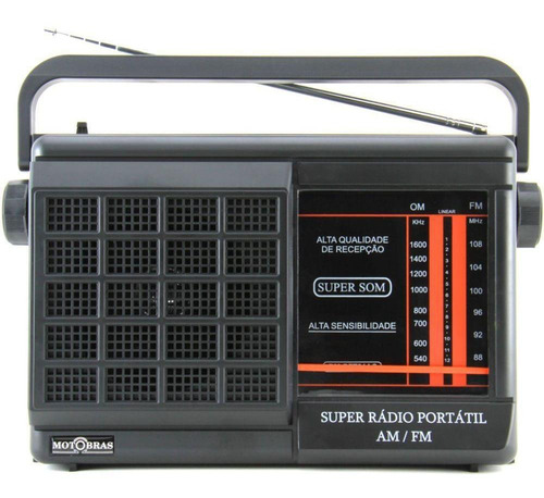 Rádio Motobrás Rm-pft22ac 2 Faixas Am Fm