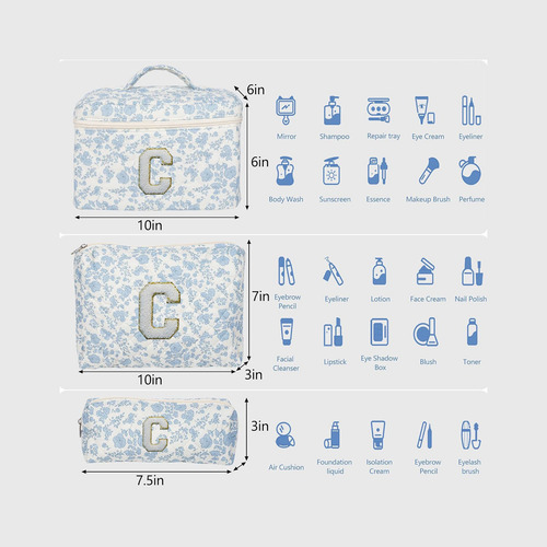 - Bolsa De Maquiagem Portátil C Com Grande Capacidade E