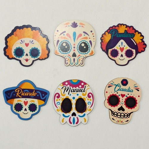 Adornos De Ofrenda, Calaveras Coloridas