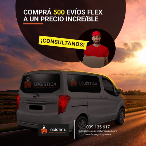 Imagen 1 de 4 de Cadeteria - Compra 500 Envios Flex A Un Costo Unico