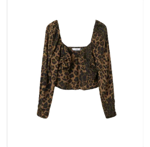 Blusa Mango Animal Print Talle Xs Nueva Con Etiqueta 