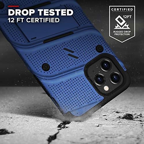 Imagen 2 de 6 de Zizo Bolt Series iPhone 12 Pro Max Funda Con Protector Azul