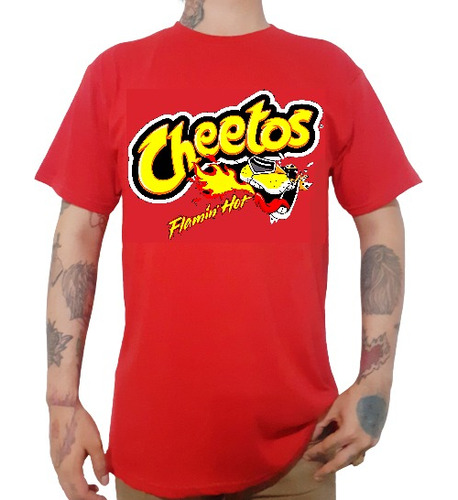 Playera Cheetos Rojos Flaming Hot Chester Cheetos Sabritas