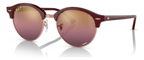 Lentes Anteojos Sol Ray-ban Rb4246 Lente Dorado Varilla Rojo Armazón Rojo Diseño 1365g9-51-m