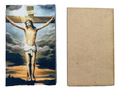 1 Cuadro De Jesus Cristo En La Cruz 8.5x14cm (vm814)