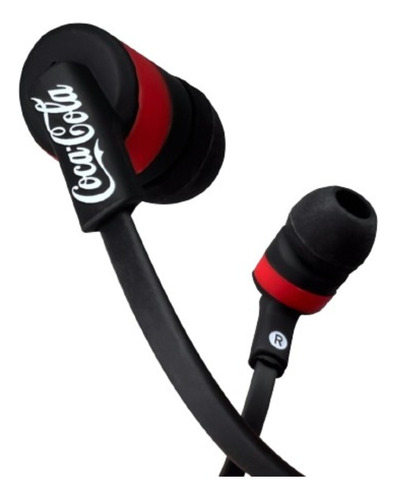 Easy Earphone Coca Cola  Fone de ouvido intra auricular com microfone iWill Preto