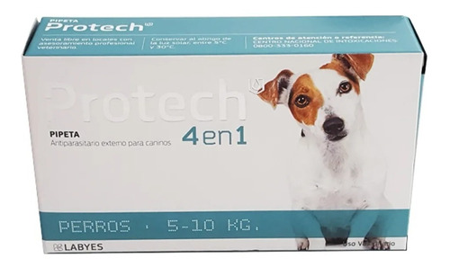 Pipeta Antipulgas Protech Perro 5 A 10 Kg.