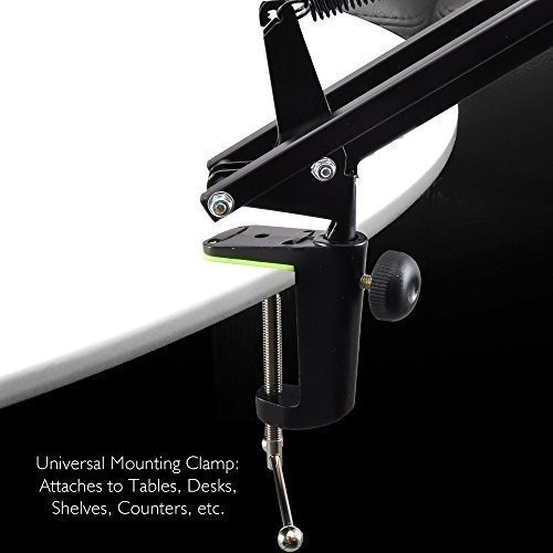 Imagen 3 de 6 de Pyle - Soporte Ajustable Para Brazo De Tijera Con Microfono