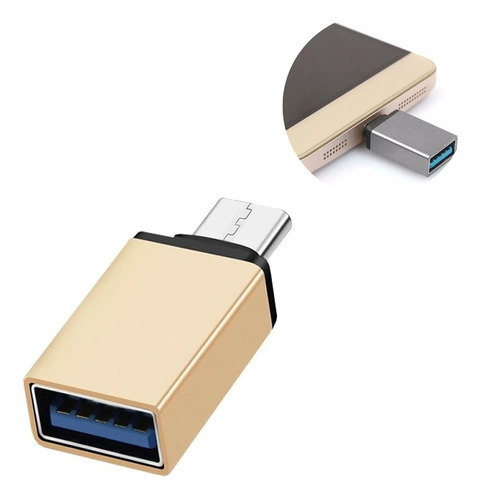 Adaptador Otg Usb Hembra A Usb Tipo C Macho Carga Y Datos