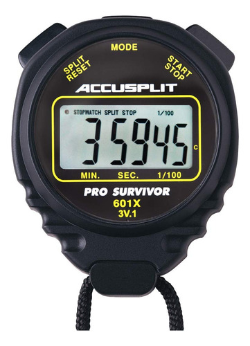 Reloj Cronometro Accusplit Pro Survivor A601x, Con Pantalla