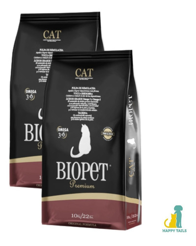 Biopet Premium Gato Adulto 2 X 10 Kg (20 Kg) - Happy Tails