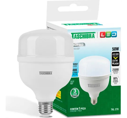 Lâmpada High Led Taschibra 50w 6500k