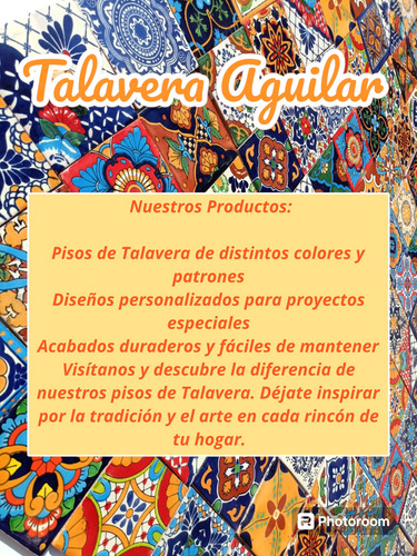 Azulejo Talavera Confeti 2da, Pequeño Detalle 130 Pz 10x10cm (Usado)