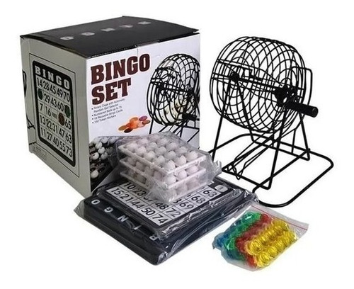 Juego De Bingo Familiar Balotero Tabla De Bingo + 18cartones