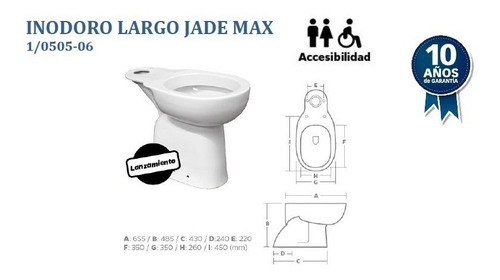 Imagen 3 de 6 de Inodoro Discapacitado Deposito Mochila Baño Envio Gratis