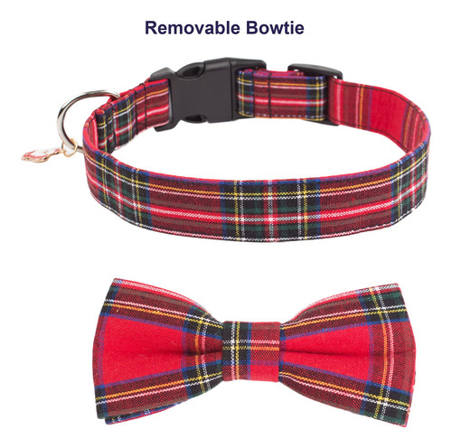 Collar Navideño Para Perros Ptdecor Con Lazo Para Amigos Pel