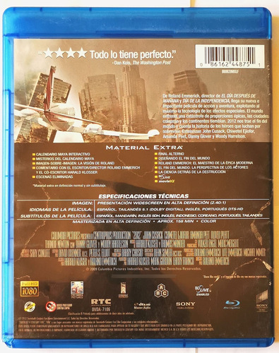 2012 - Blu-ray - John Cusack - Amanda Peet (Usado)