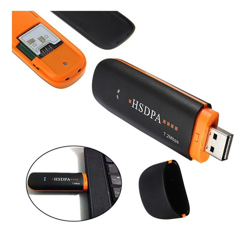 Adaptador De Rede Sem Fio Hsdpa Usb Stick Sim Modem 7.2mb