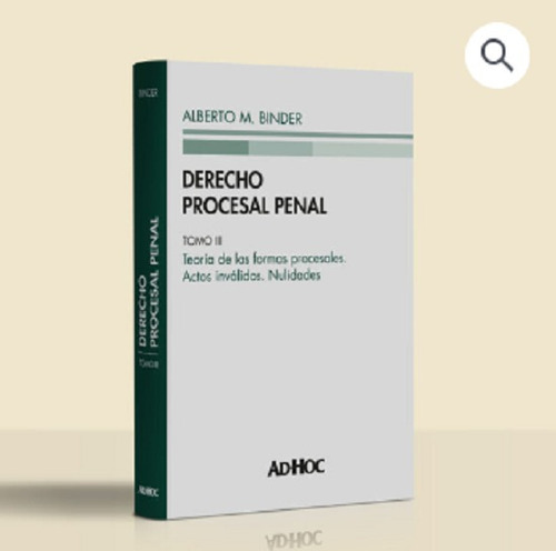 Derecho Procesal Penal, De Binder, Alberto M.. Editorial Ad-hoc, Tapa Dura, Edición 2017 En Español