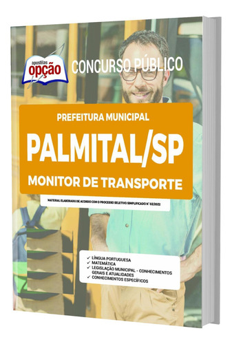 Apostila Concurso Palmital Sp - Monitor De Transporte