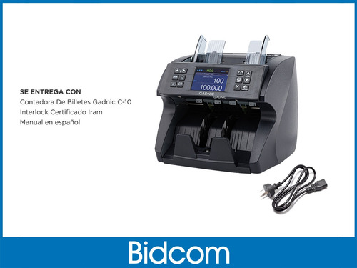 Imagen 8 de 10 de Máquina Contadora De Billetes Gadnic C/ Display Homologada