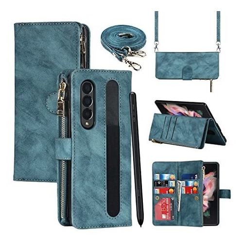 Sailortech Galaxy Z Fold 3 Caja, Wallet Case Con S P7rwo