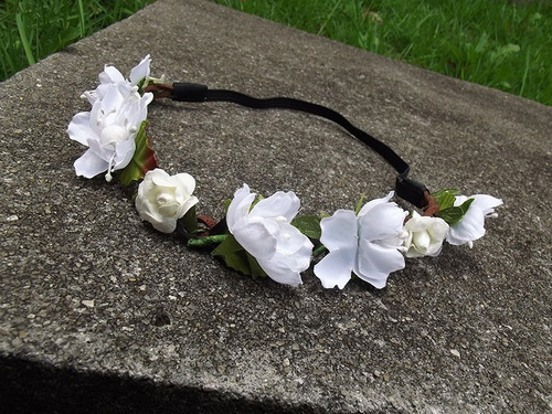 Headband Floral Sakura - Tiara De Flores Mesclada Pink