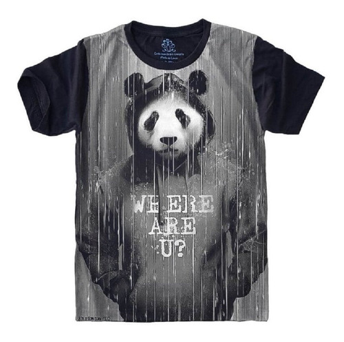 Camiseta Plus Size - Panda - Gângster