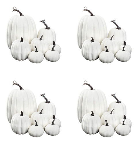 Calabaza De Espuma Artificial Blanca Para Halloween, Diseño