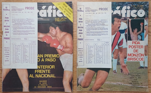 2 Boletas De Prode Sin Uso Junto Con La Revista El Gráfico (Usado)