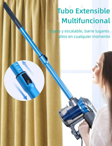 Greenote Aspiradora De Mano Con Cable 600w 4 En 1 18kpa 1,2l Portatil